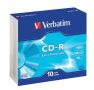   VERBATIM CD-R lemez, 700MB, 52x, 10 db, vékony tok, VERBATIM "DataLife"