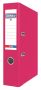   DONAU Iratrendező, 75 mm, A4, PP/karton, élvédő sínnel,  DONAU "Life", neon rózsaszín