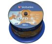   VERBATIM DVD-R lemez, nyomtatható, matt, no-ID, 4,7GB, 16x, 50 db, hengeren, VERBATIM
