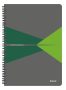   LEITZ Spirálfüzet, A4, vonalas, 90 lap, PP borító, LEITZ "Office", szürke-zöld