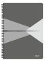   LEITZ Spirálfüzet, A4, vonalas, 90 lap, laminált karton borító, LEITZ "Office", szürke