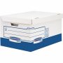   FELLOWES Archiválókonténer, karton, ultra erős, nagy, FELLOWES "Bankers Box Basic", kék-fehér