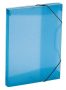   VIQUEL Gumis mappa, 30 mm, PP, A4, VIQUEL "Coolbox", áttetsző  kék