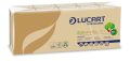   LUCART Papír zsebkendő, 4 rétegű, 10x9 db, LUCART "EcoNatural", barna