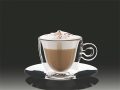   . Cappuccinos csésze rozsdamentes aljjal, duplafalú, 2db-os szett, 16,5cl "Thermo"