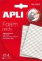 APLI Ragasztó négyzetek, 414 db/csomag, kétoldalas, APLI