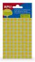   APLI Etikett, 8 mm kör, kézzel írható, színes, APLI, sárga, 288 etikett/csomag