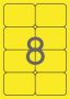   APLI Etikett, 99,1x67,7 mm, színes, kerekített sarkú, APLI, neon sárga, 160 etikett/csomag
