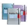   PUKKA PAD Spirálfüzet, A4+, vonalas, 100 lap, PUKKA PAD "Metallic Project Book", vegyes szín