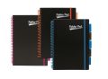   PUKKA PAD Spirálfüzet, A4, vonalas, 100 lap, PUKKA PAD, "Neon black project book"