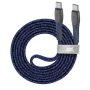   RIVACASE USB kábel, USB-C - USB-C, 1,2 m, RIVACASE "PS6105", kék