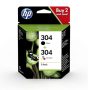   HP 3JB05AE Tintapatron multipack Deskjet 2620, 2630 nyomtatókhoz, HP 304, fekete+színes, 120+100 oldal