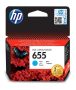   HP CZ110E Tintapatron Deskjet Ink Advantage 3520 sorozat nyomtatókhoz, HP 655, cián, 600 oldal