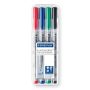  STAEDTLER Alkoholmentes marker készlet, OHP, 0,6 mm, STAEDTLER "Lumocolor 316 F", 4 különböző szín