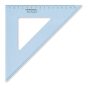   STAEDTLER Háromszög vonalzó, műanyag, 45°, 25 cm, STAEDTLER "Mars 567", átlátszó kék