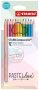   STABILO Akvarell ceruza készlet, STABILO "Aquacolor Pastellove", 12 különböző szín