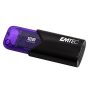   EMTEC Pendrive, 128GB, USB 3.2, EMTEC "B110 Click Easy", fekete-lila