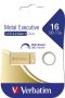   VERBATIM Pendrive, 16GB, USB 3.2, VERBATIM "Executive Metal" arany