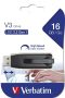   VERBATIM Pendrive, 16GB, USB 3.2, 60/12 MB/s, VERBATIM "V3", fekete-szürke