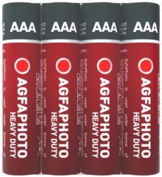 AGFAPHOTO Elem, AAA, 4 db, féltartós (szén-cink), zsugor, AGFAPHOTO "Heavy Duty" AGFAPHOTO Elem, AAA, 4 db, féltartós (szén-cink), zsugor, AGFAPHOTO "Heavy Duty"