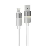   AVAX Töltőkábel, USB-A - lightning (Apple), 1 m, AVAX "CB310 Glowy", fehér