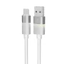   AVAX Töltőkábel, USB-A - USB-C, 18W, 1 m, AVAX "CB312 Glowy", fehér