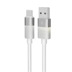   AVAX Töltőkábel, USB-A - USB-C, 18W, 1 m, AVAX "CB312 Glowy", fehér