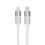   AVAX Töltőkábel, USB-A - lightning (Apple), 27W, 1 m, AVAX "CB314 Glowy", fehér