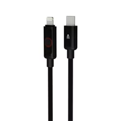 AVAX Töltőkábel, USB-C - lightning (Apple), 27W, 1 m, AVAX "CB651 Pulsey", szürke