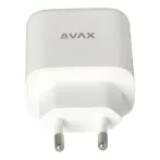   AVAX Hálózati töltő, GaN, USB-A + USB-C, AVAX "CH360 Speedy", fehér