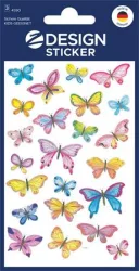 AVERY ZWECKFORM Matrica, papír, 3 ív, 76x120 mm, AVERY ZWECKFORM, "Z-Design No.4390", pillangók