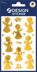 AVERY ZWECKFORM Matrica,  2 ív, 76x120 mm, AVERY ZWECKFORM, "Z-Design No.52393", arany angyalkák