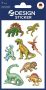   AVERY ZWECKFORM Matrica, papír, 3 ív, 76x120 mm, AVERY ZWECKFORM, "Z-Design No.53145", dinoszauruszok