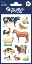 AVERY ZWECKFORM Matrica, papír, 3 ív, 76x120 mm, AVERY ZWECKFORM, "Z-Design No.53720", háziállatok