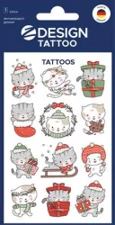 AVERY ZWECKFORM Matrica, tetoválás, 1 ív, 76x120 mm, AVERY ZWECKFORM, "Z-Design No.54154",  cica