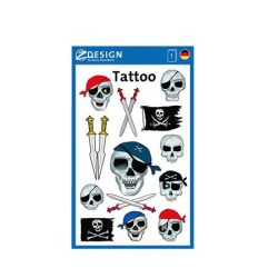 AVERY ZWECKFORM Matrica, tetoválás, 1 ív, 76x120 mm, AVERY ZWECKFORM, "Z-Design No.56632", kalóz halálfejek kardokkal AVERY ZWECKFORM Matrica, tetoválás, 1 ív, 76x120 mm, AVERY ZWECKFORM, "Z-Design No.56632", kalóz halálfejek kardokkal