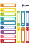   AVERY ZWECKFORM Etikett, tollcímke, 50x10 mm, kézzel írható, AVERY ZWECKFORM, vicces-színes, 30 etikett/csomag