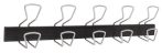ALBA Ruhafogas, fali, fém, 5db fém akasztóval, ALBA, fekete/ezüst ALBA Ruhafogas, fali, fém, 5db fém akasztóval, ALBA, fekete/ezüst