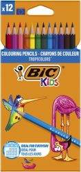 BIC Színes ceruza készlet, BIC KIDS "Tropicolors", 12 különböző szín