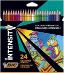  BIC Színes ceruza készlet, háromszögletű, BIC "Intensity Up", 24 különböző szín