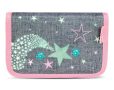   BELMIL Tolltartó, klapnis, cipzáras, BELMIL "Shine Bright", szürke-rózsaszín, csillagok