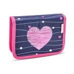   BELMIL Tolltartó, klapnis, cipzáras, BELMIL "Simple Hearts", rózsaszín szív