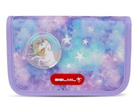 BELMIL Tolltartó, klapnis, cipzáras, BELMIL "Diamond Unicorn", lila, unikornis