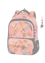 BELMIL Iskolatáska, cipzáras, BELMIL "Maxi Packspecial T-Shinning Butterfly", pillangó