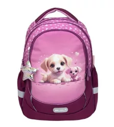 BELMIL Iskolatáska, cipzáras, BELMIL "Leisure Plus Puppy Love", kutyusok