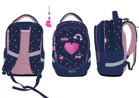 BELMIL Iskolatáska, cipzáras, BELMIL "Leisure Special T-Simple Heart", szivecske