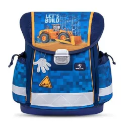 BELMIL Iskolatáska, fémcsat, BELMIL "Classy Bulldozer", munkagép