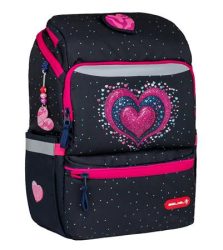 BELMIL Iskolatáska, cipzáras, BELMIL "Zippy Pinky", pink szív BELMIL Iskolatáska, cipzáras, BELMIL "Zippy Pinky", pink szív