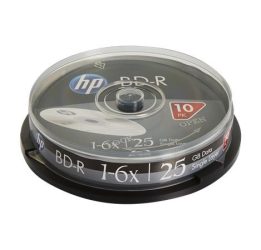 HP BD-R BluRay lemez, 25GB, 6x, 10 db, hengeren, HP HP BD-R BluRay lemez, 25GB, 6x, 10 db, hengeren, HP