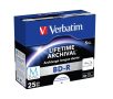   VERBATIM BD-R BluRay lemez, archiváló, nyomtatható, M-DISC, 25GB, 4x, 1 db, normál tok, VERBATIM